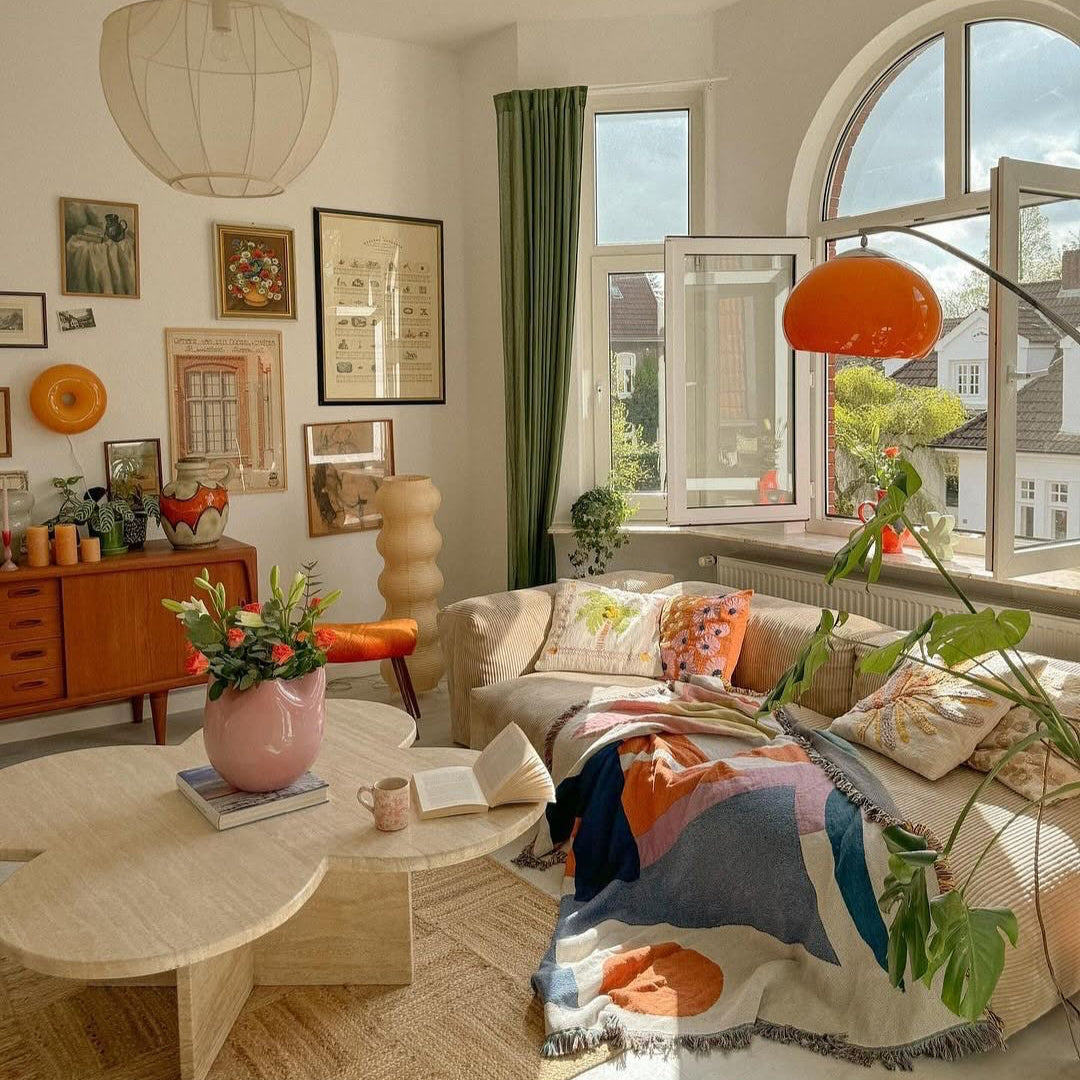 throw rug on sofa