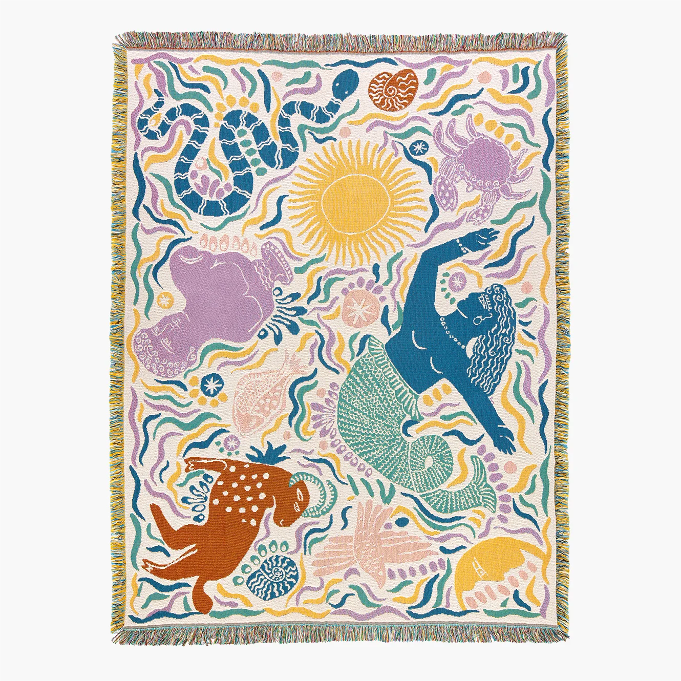 Athena Throw | Woven Throw Blanket | Wall Art by Slowdown Studio