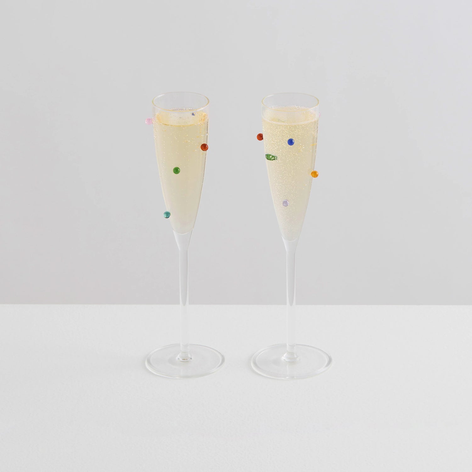 Pomponette Champagne Flutes (Set of 2) - Slowdown Studio