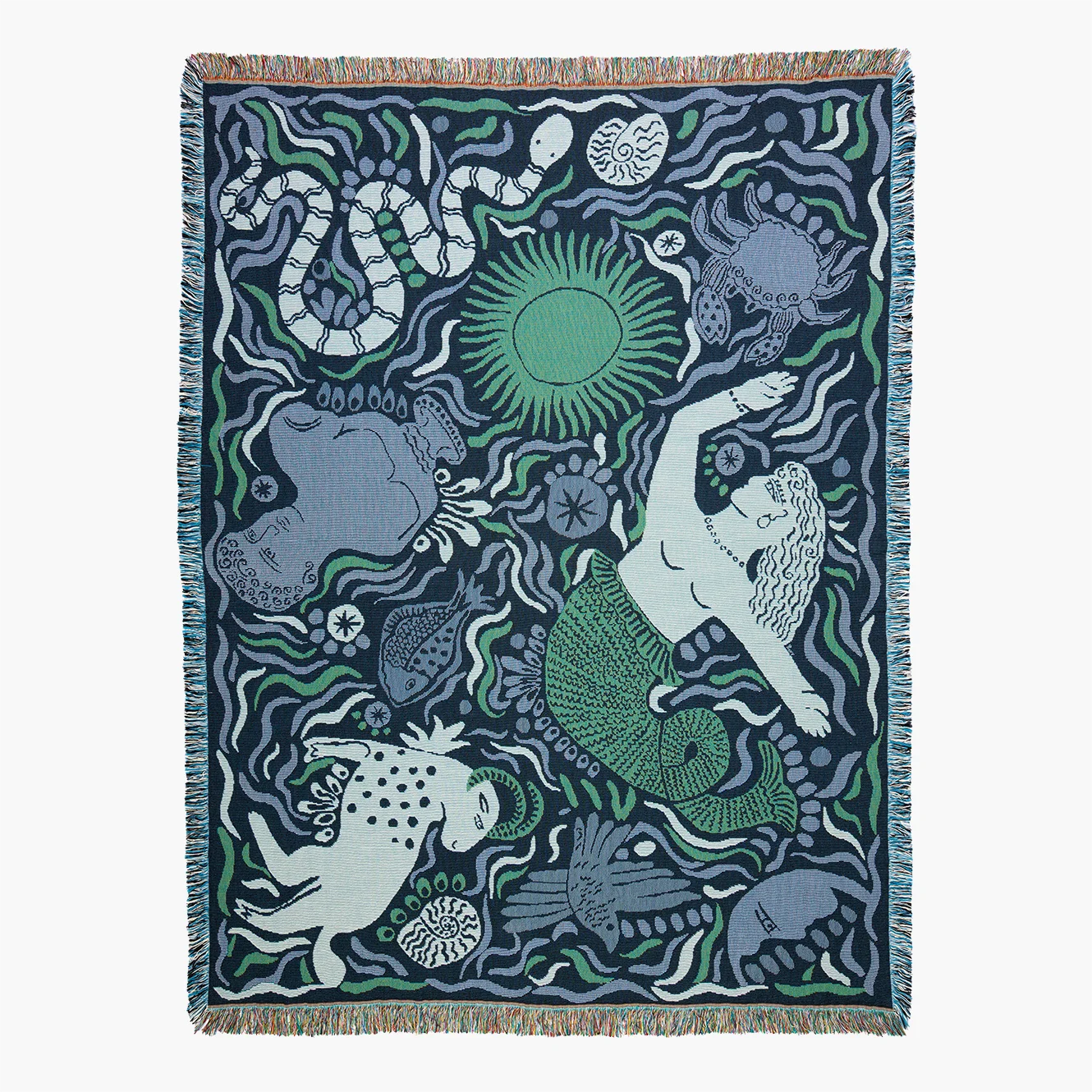 Mythos Throw | Woven Throw Blanket | Wall Art by Slowdown Studio Mythos Throw | Woven Throw Blanket | Wall Art by Slowdown Studio