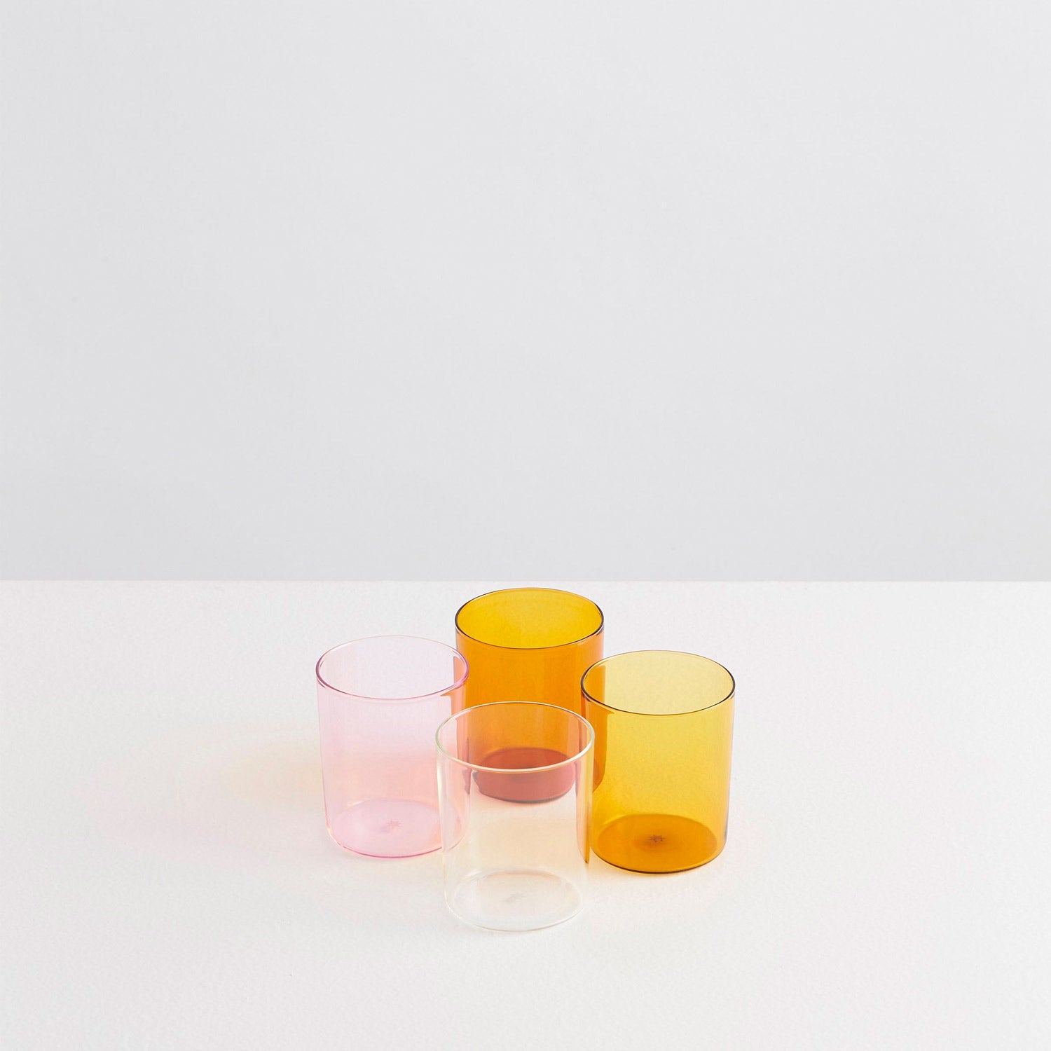 Large Glass Cups - Set of 4 - Summer - Slowdown Studio
