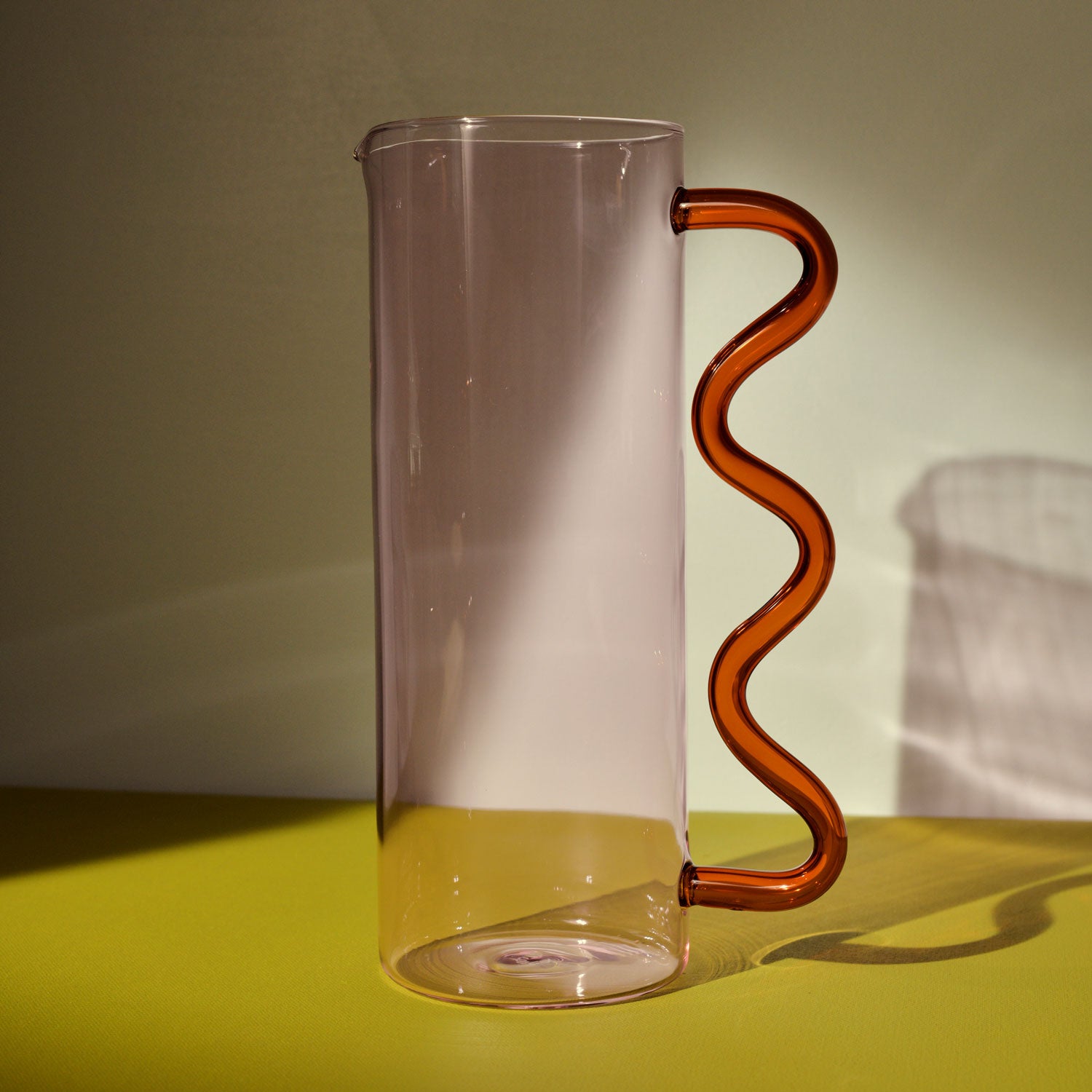 Wave Pitcher - Pink/Amber
