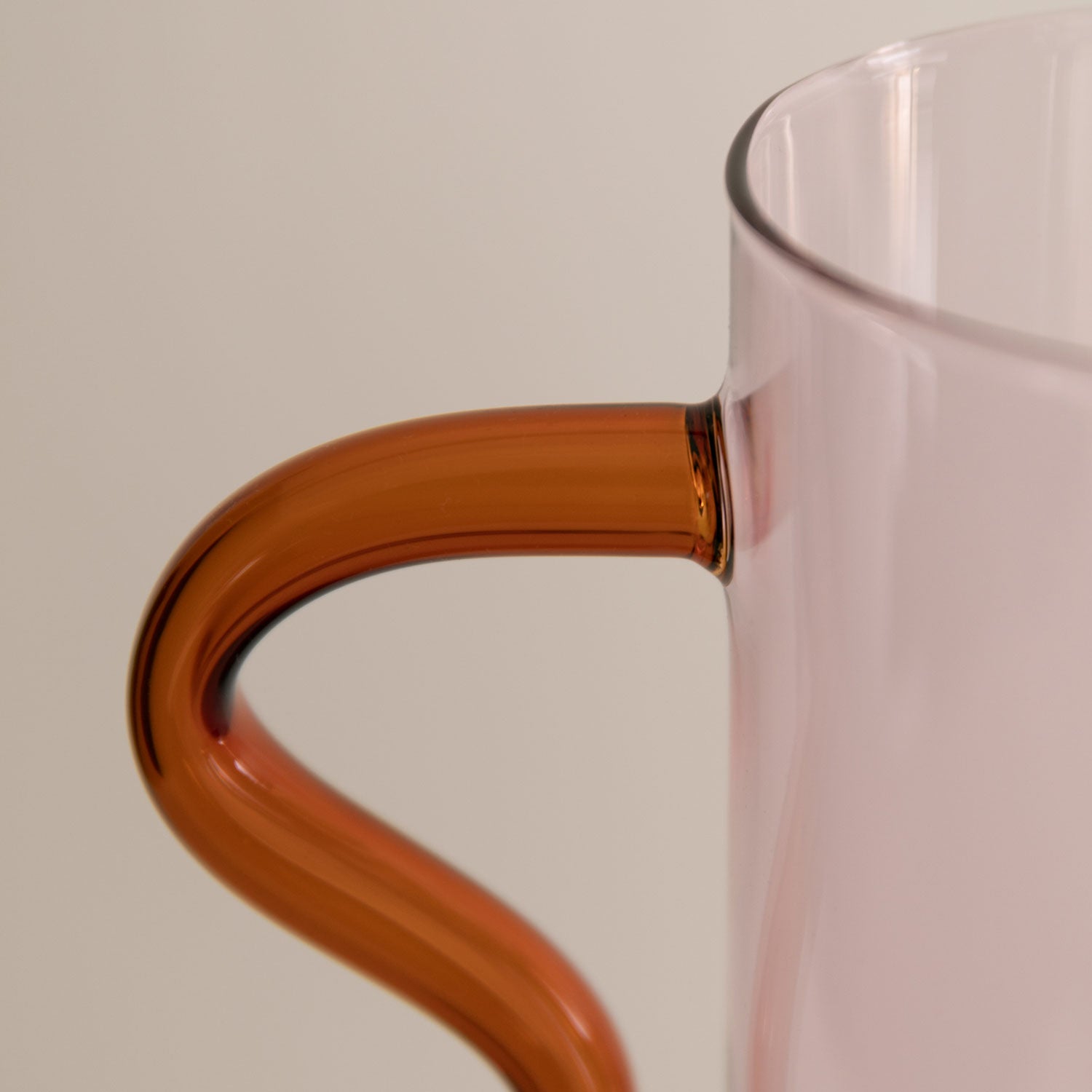Wave Pitcher - Pink/Amber