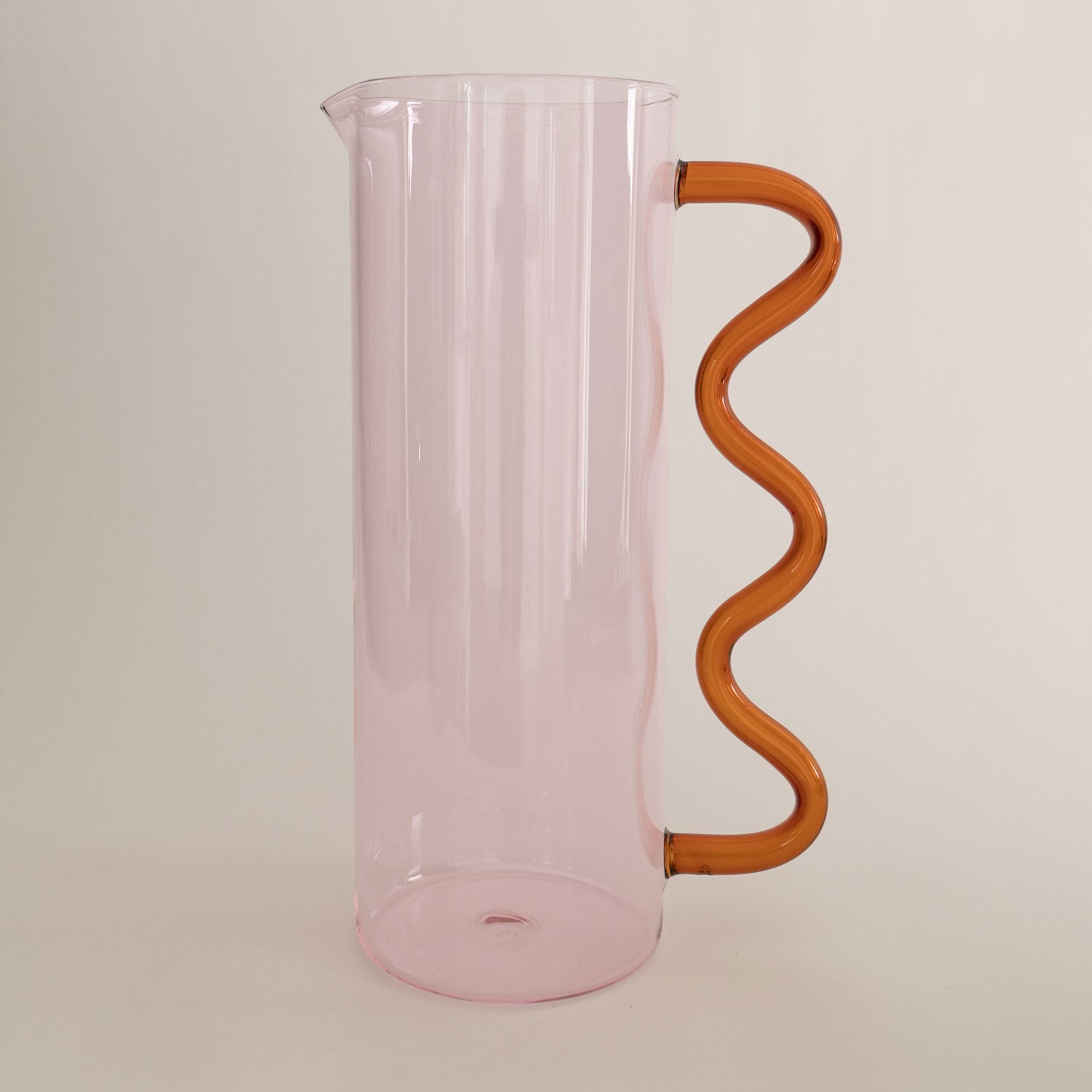 Wave Pitcher - Pink/Amber