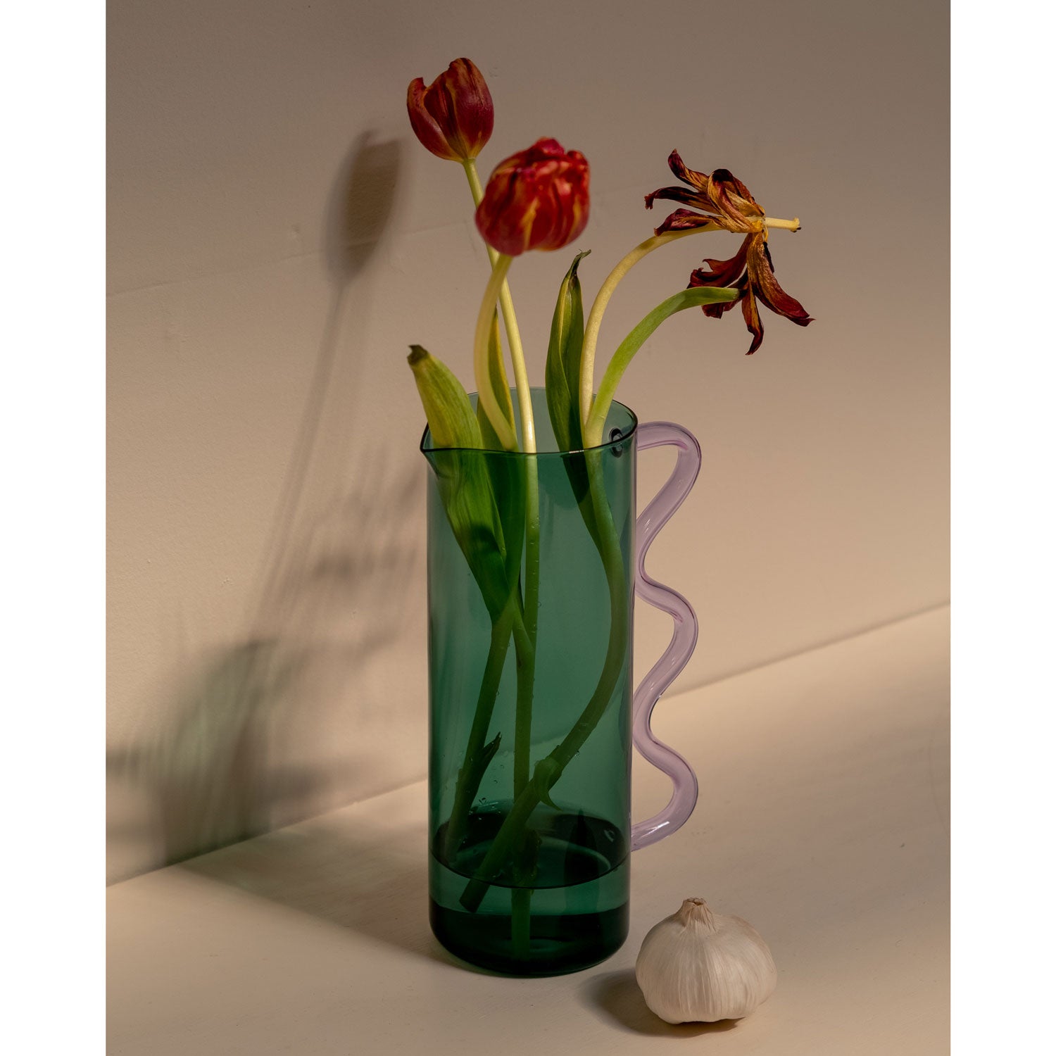 Wave Pitcher - Teal/Lilac - Slowdown Studio