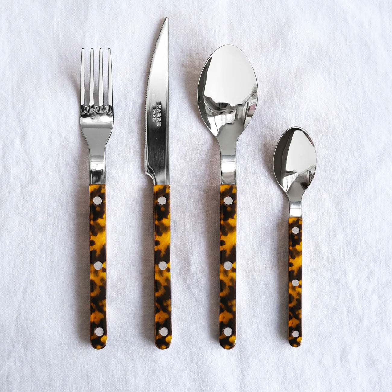 5 Piece Cutlery Set - Tortoise Shell