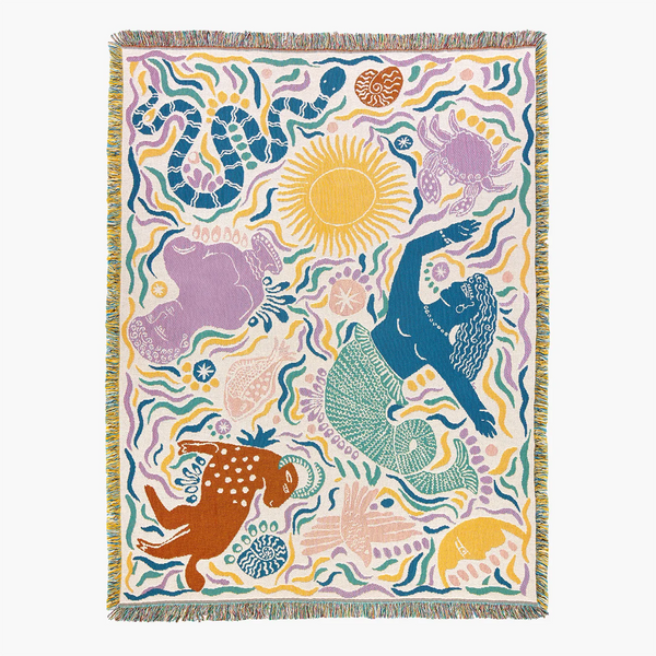Athena Throw | Woven Throw Blanket | Wall Art by Slowdown Studio