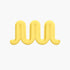 A yellow, wavy, three-dimensional Heller Swell Wall Catchall on a plain white background.