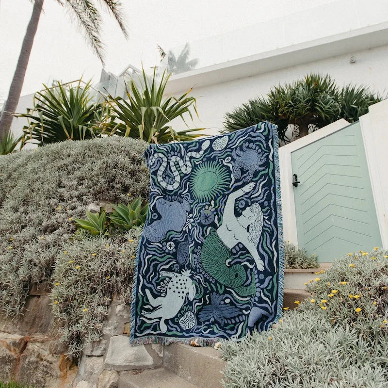 Mythos Throw | Woven Throw Blanket | Wall Art by Slowdown Studio Mythos Throw | Woven Throw Blanket | Wall Art by Slowdown Studio