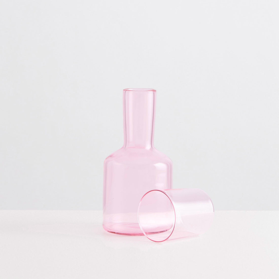 Bedside Carafe &amp; Glass - Pink - Slowdown Studio