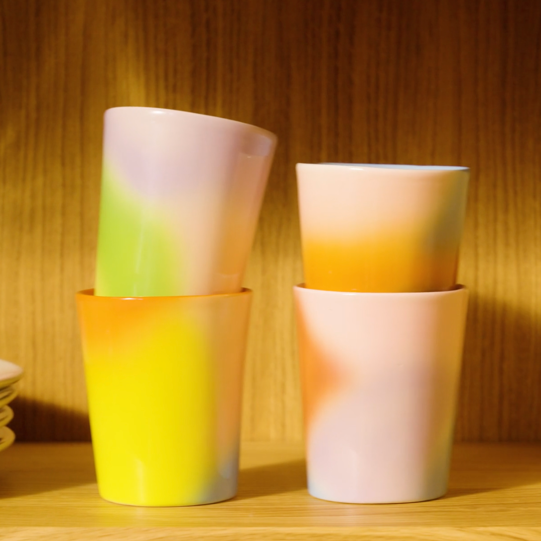 Large Hue Mugs - Set of 4