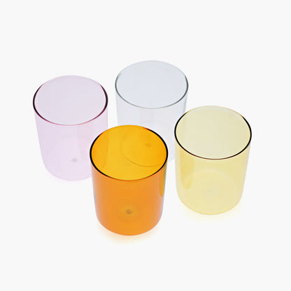 Large Glass Cups - Set of 4 - Summer