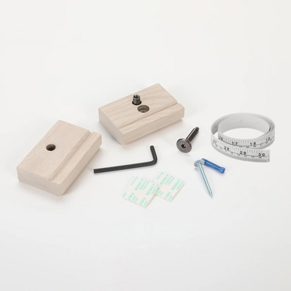 Whitewash blanket hanger clips (Set of 3) with hardware components on a white background