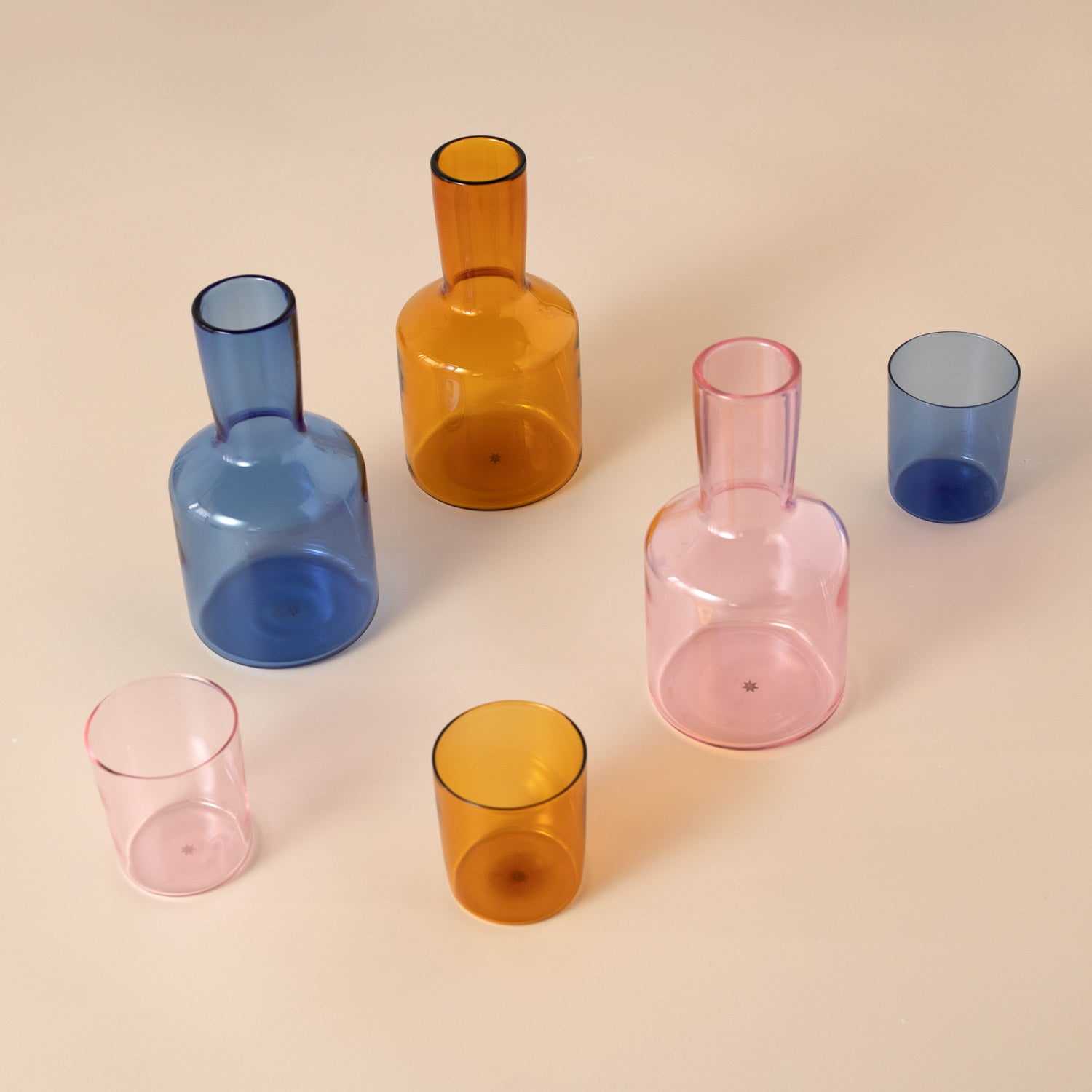 Bedside Carafe &amp; Glass - Amber - Slowdown Studio