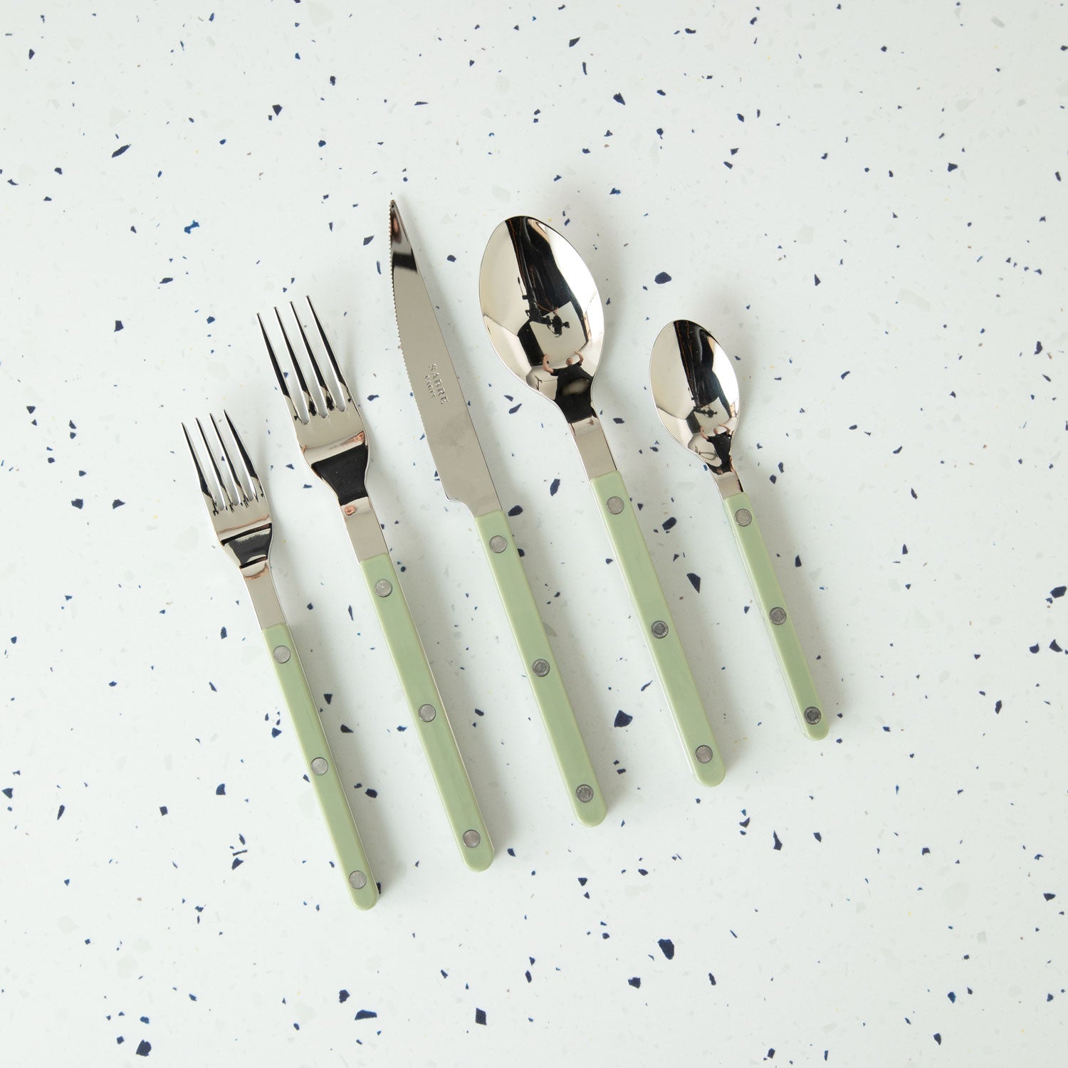 5 Piece Cutlery Set - Asparagus