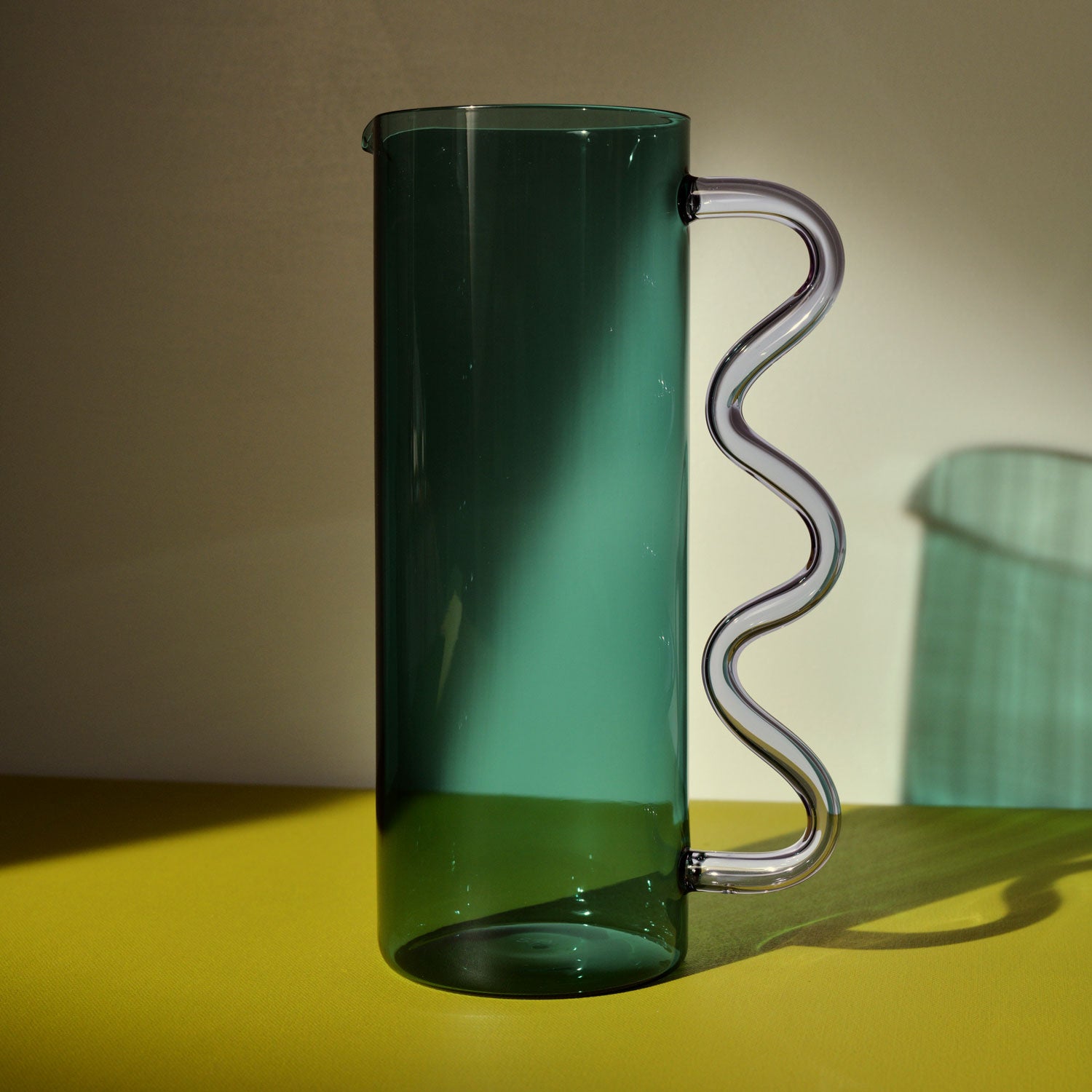Wave Pitcher - Teal/Lilac